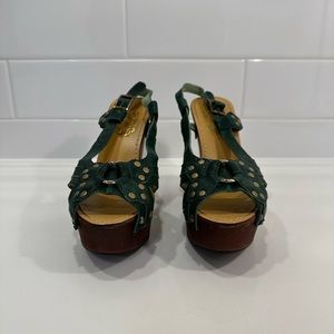 NYLA Peep Toe Wedges